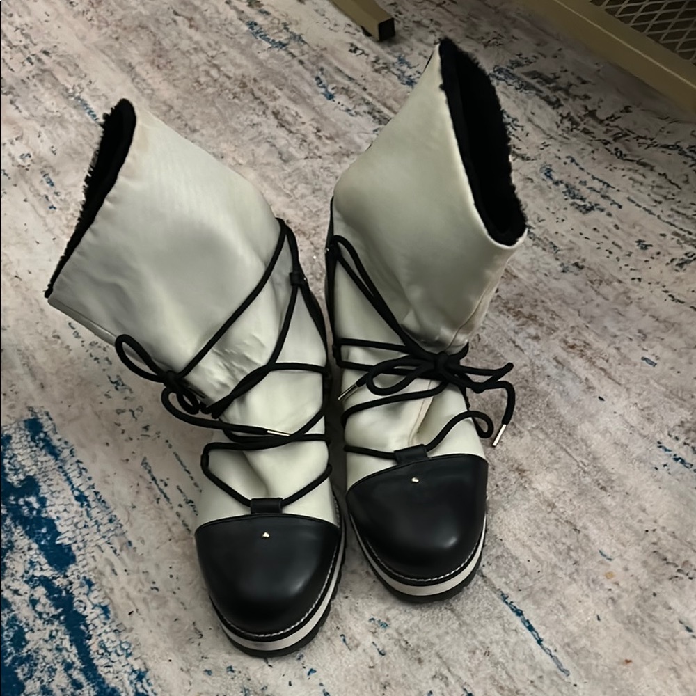 Stylish Women's Black and White Boots